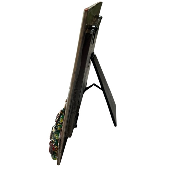 Red Decorative Epoxy Photo Frame with Christmas Tree Accent EUC - Picture 3 of 7